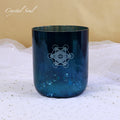 Crystal Soul Cerulean Electroplated Laser Engraved Crystal Singing Bowl