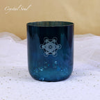 Crystal Soul Cerulean Electroplated Laser Engraved Crystal Singing Bowl