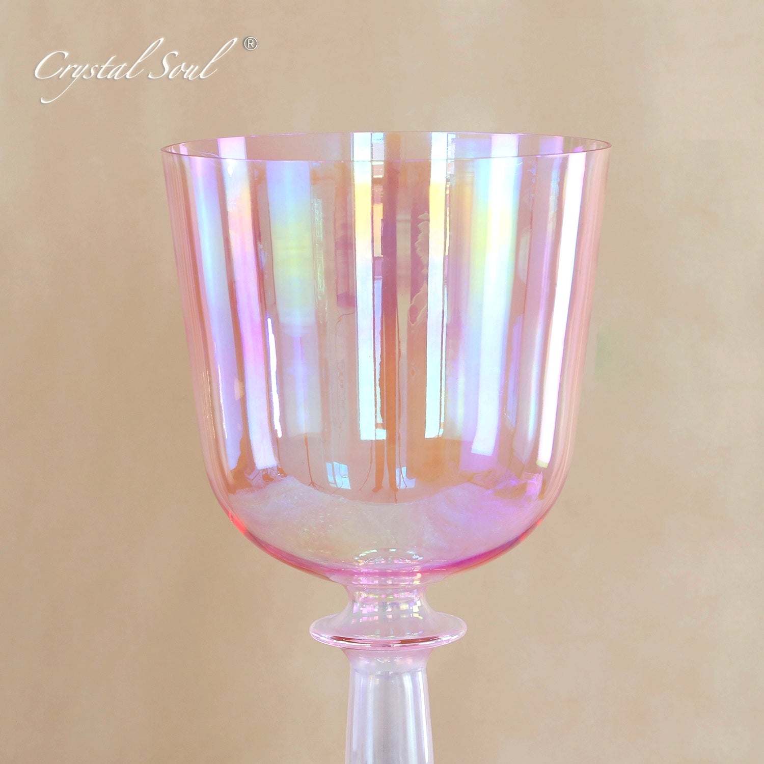 Crystal Soul Light Pink Aurora Double-headed Crystal Holy