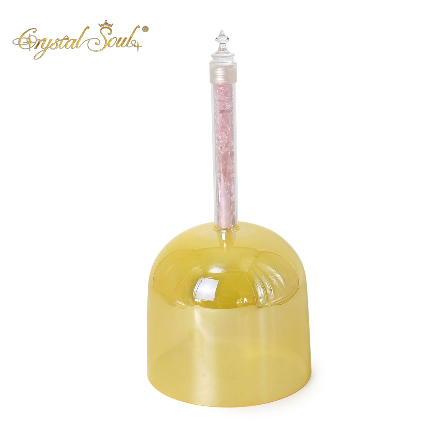 Crystal Soul Golden Jade Handle Alchemy Crystal Bowl