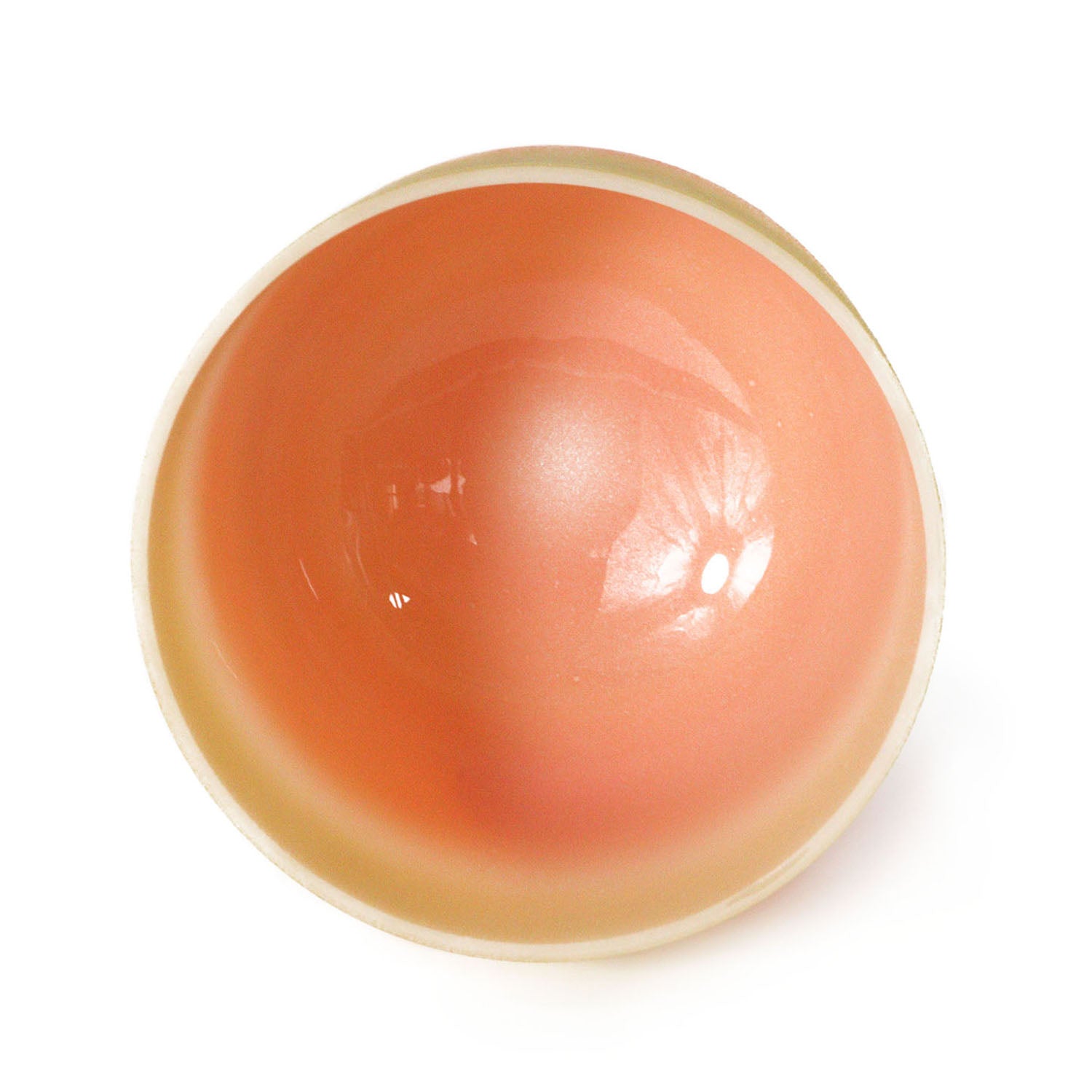Crystal Soul Gold Orange Gradient Frosted Quartz Crystal Singing Bowl