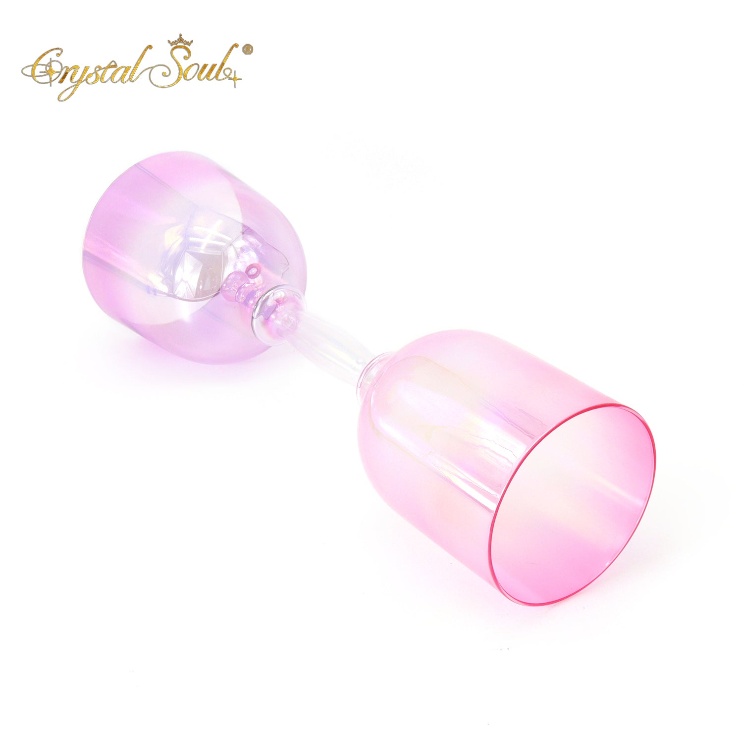 Crystal Soul Pink Purple Gradient Clear Double-headed Crystal Holy