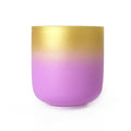 Crystal Soul Gold Pink Gradient Quartz Frosted Crystal Singing Bowl
