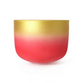 Crystal Soul Gold Red Gradient Frosted Quartz Crystal Singing Bowl