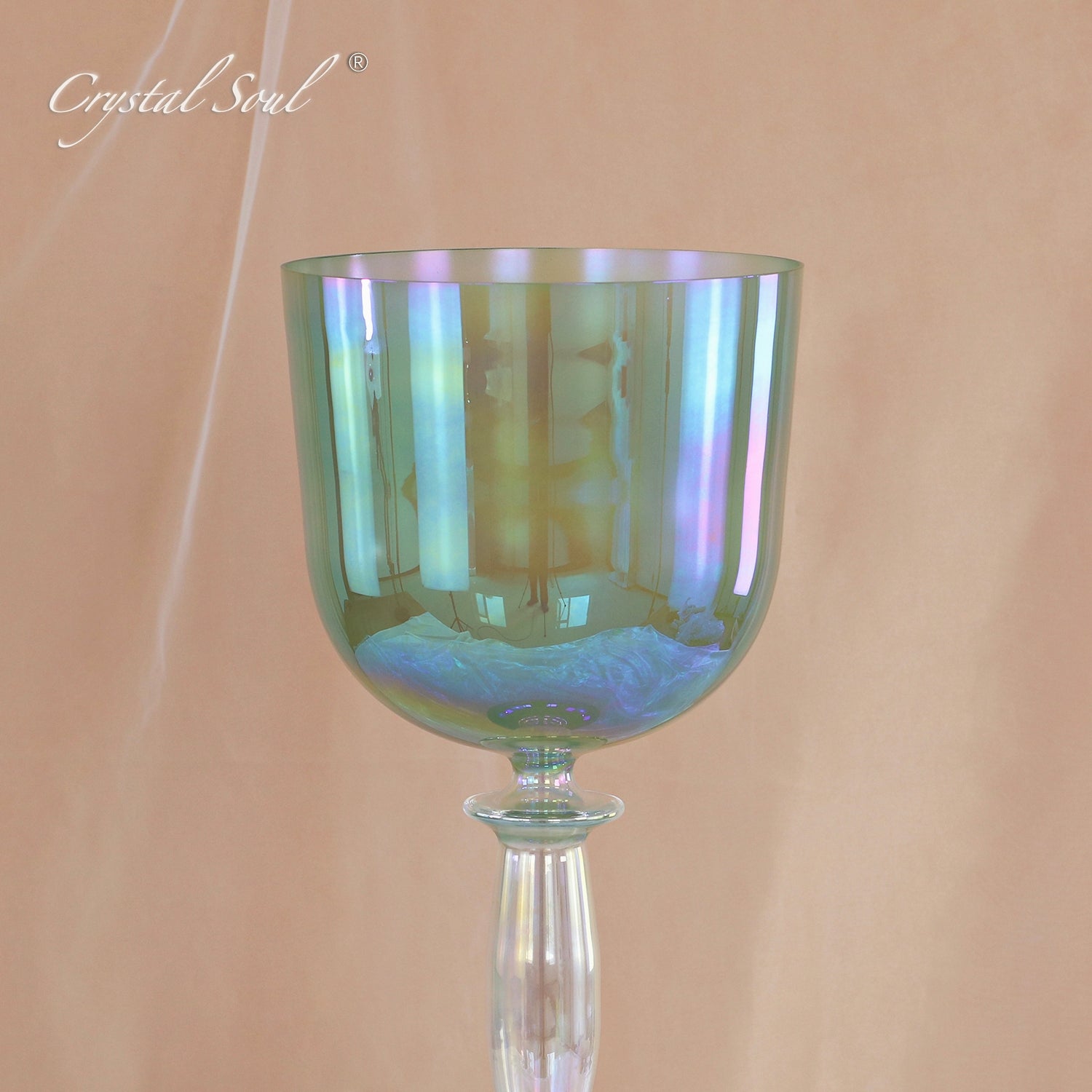 Crystal Soul Green Aurora Double-headed Crystal Holy