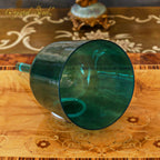 Crystal Soul Peacock Green Dark Green Handle Alchemy Crystal Bowl