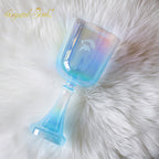 Crystal Soul High Quality Custom Engraved Sky Blue Holy Grail Alchemy Crystal Bowl
