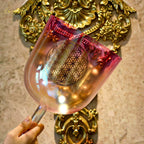 Crystal Soul Pink Gradient Flower of Life Handle Alchemy Crystal Bowl