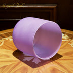 Crystal Soul Macaron Purple Frosted Crystal Singing Bowl