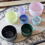 Crystal Soul High Quality Original Mineral Frosted Crystal Singing Bowl Sets