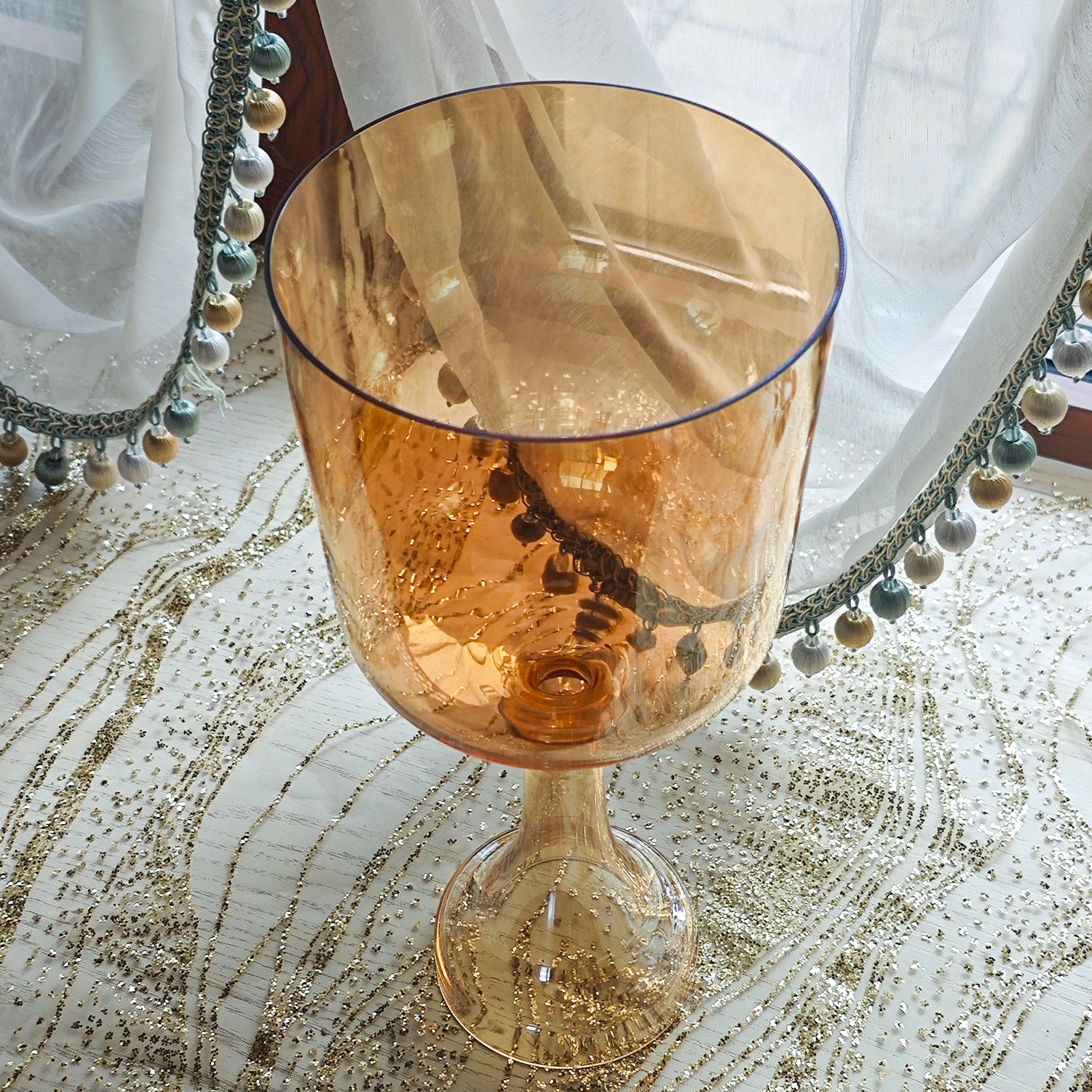 Crystal Soul Golden-Orange Holy Grail Alchemy Crystal Bowl