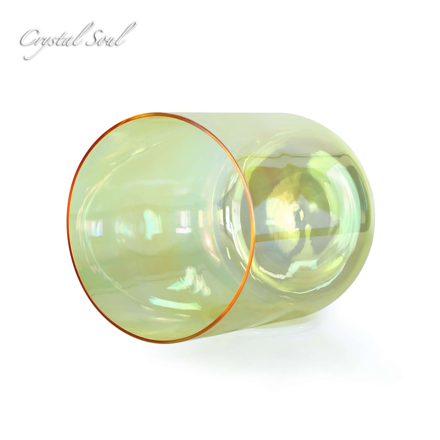 Crystal Soul Yellow Green Clear Alchemy Crystal Bowl