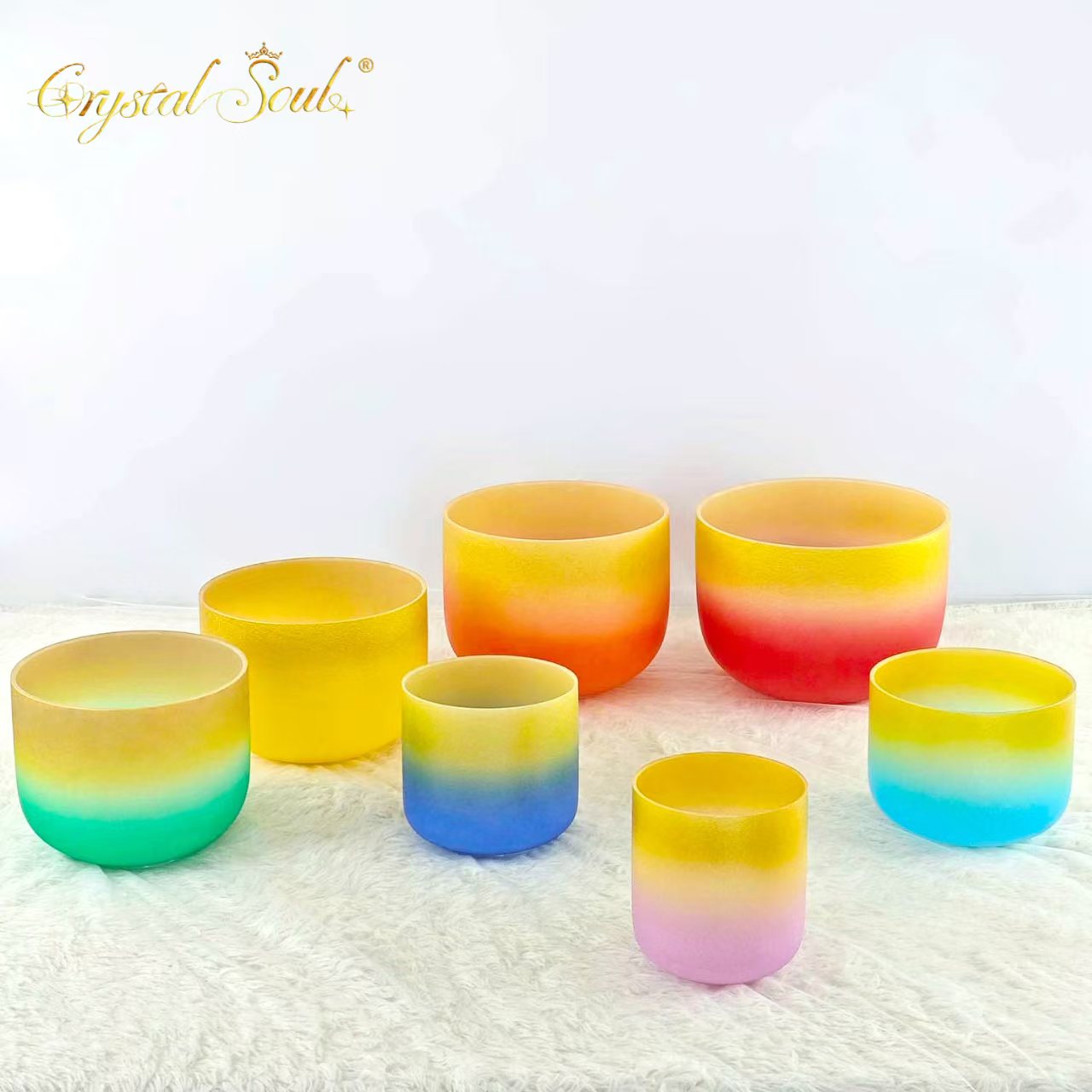 Crystal Soul seven charka golden crystal singing bowls