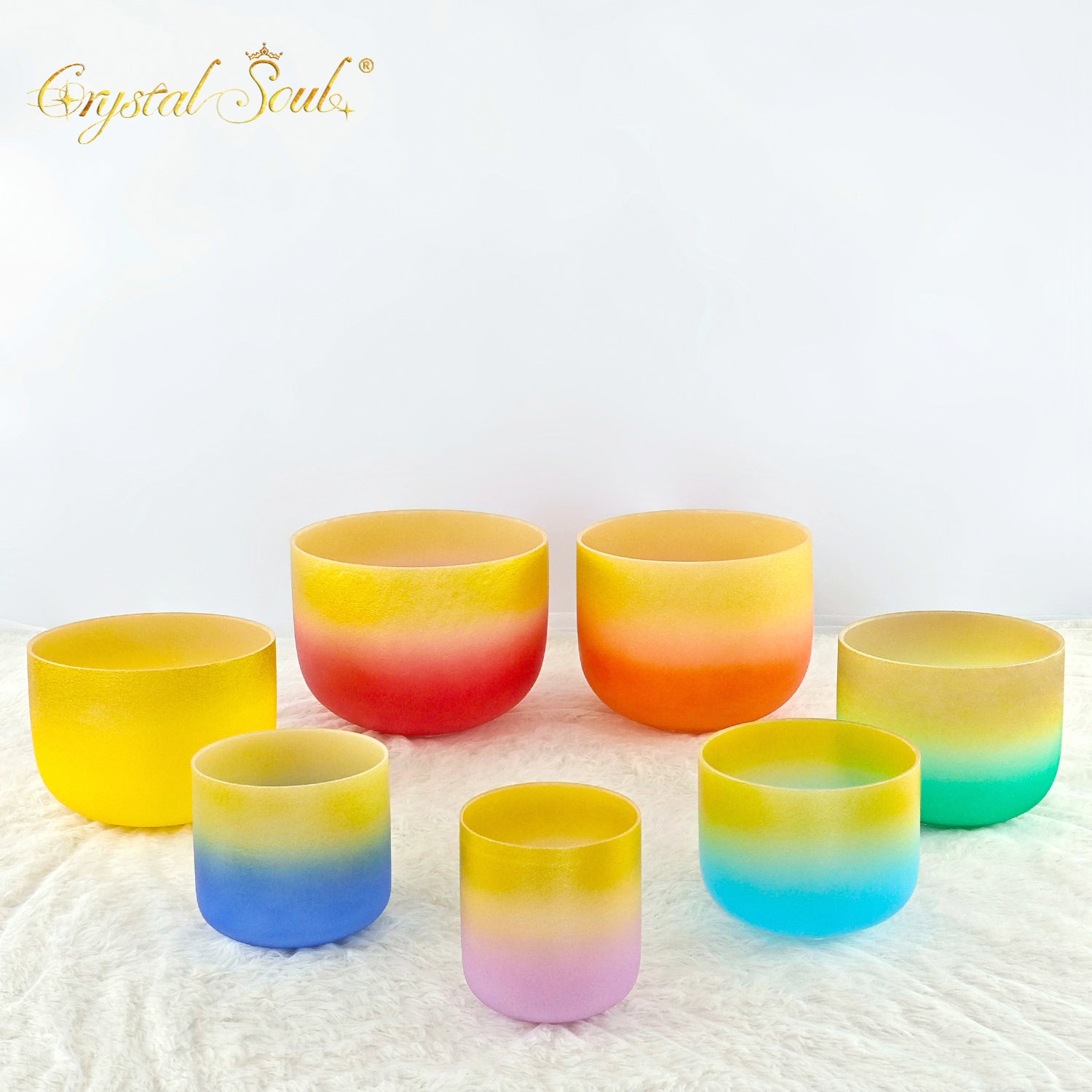 Crystal Soul seven charka golden crystal singing bowls