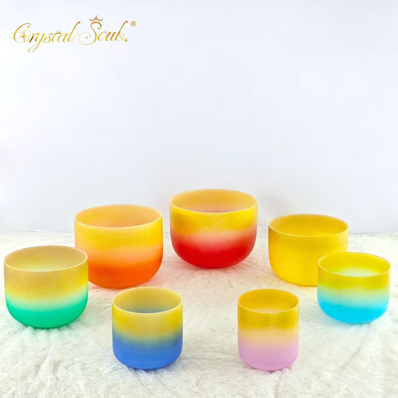Crystal Soul seven charka golden crystal singing bowls