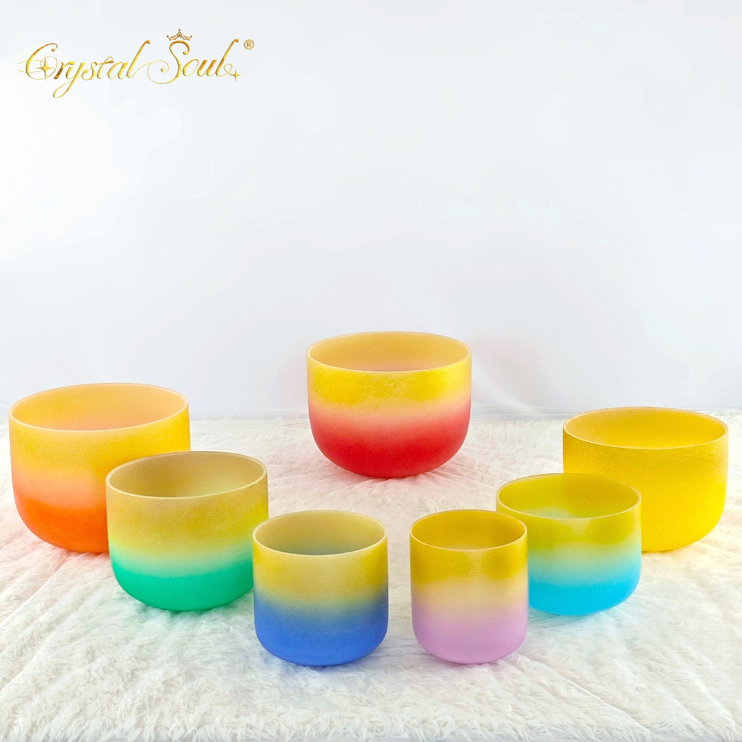 Crystal Soul seven charka golden crystal singing bowls