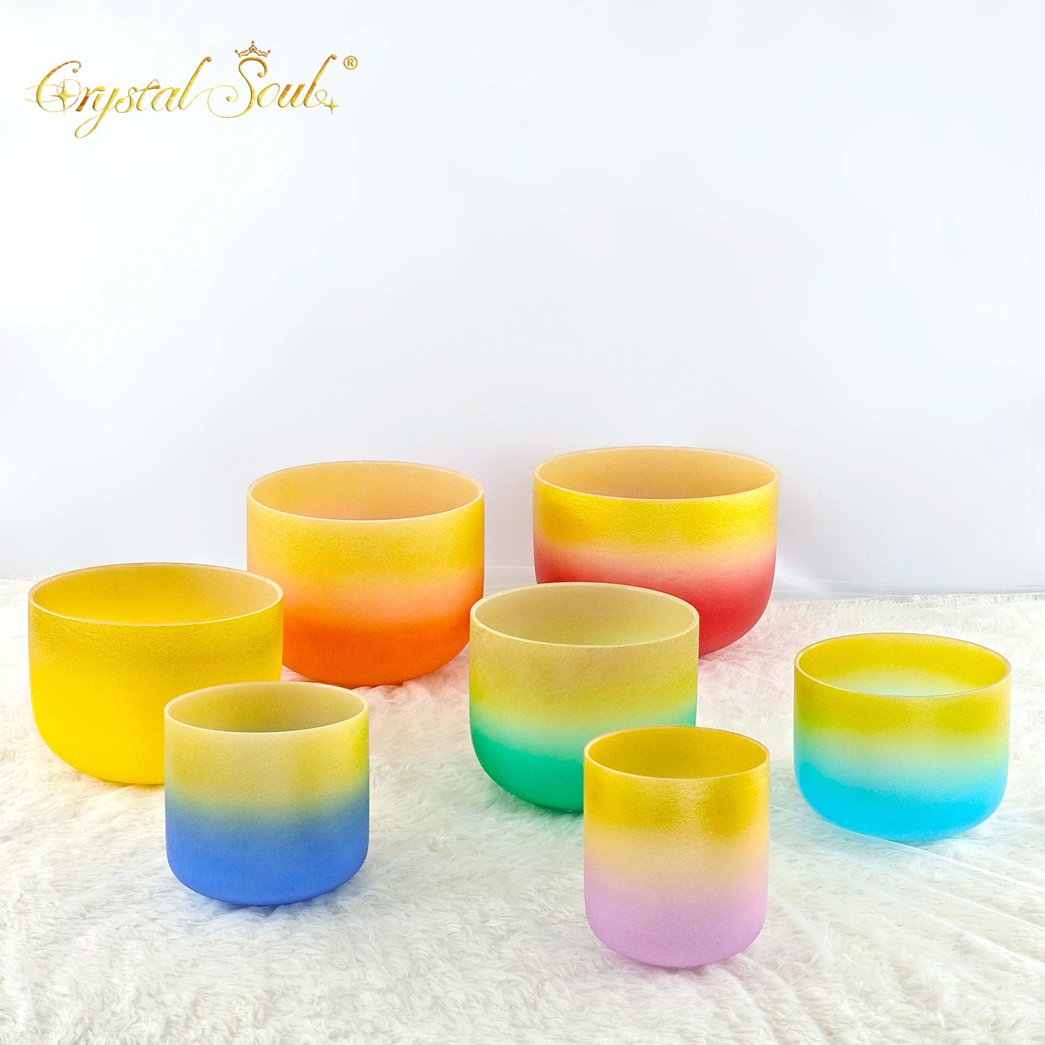 Crystal Soul seven charka golden crystal singing bowls