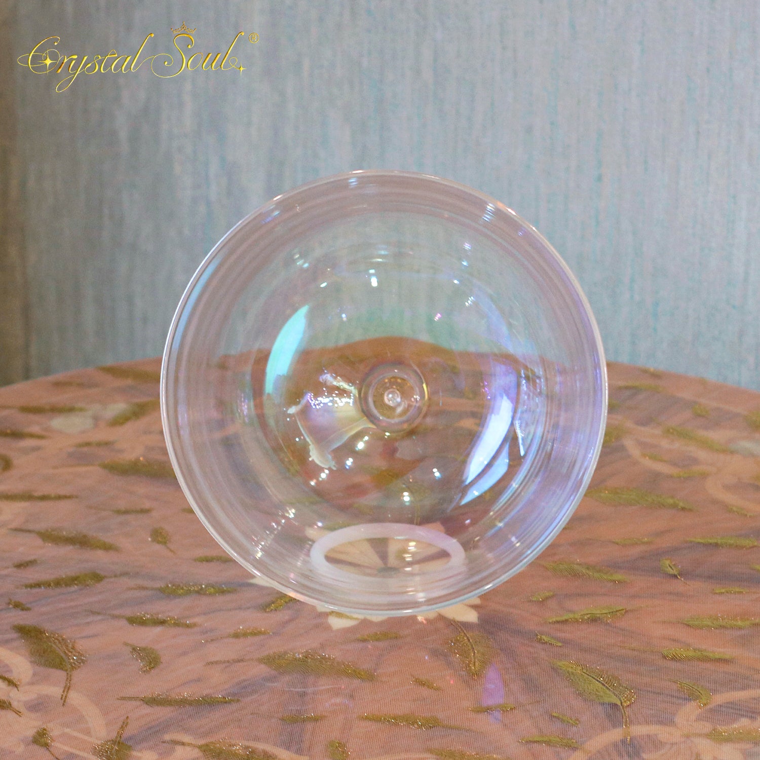 Crystal Soul Clear Aurora Handle Alchemy Crystal Bowl