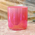 Crystal Soul Rose pink Gradient Aurora Alchemy Crystal Bowl