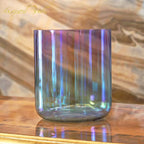 Crystal Soul Blue Purple Gradient Clear Alchemy Crystal Bowl Singing