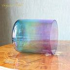 Crystal Soul Blue Purple Gradient Clear Alchemy Crystal Bowl Singing