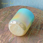 Crystal Soul Milk Yellow Sky Blue Gradient Clear Alchemy Crystal Bowl