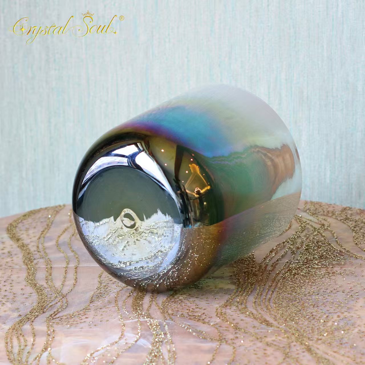 Crystal Soul Special Aurora Gradient Clear Alchemy Crystal Bowls