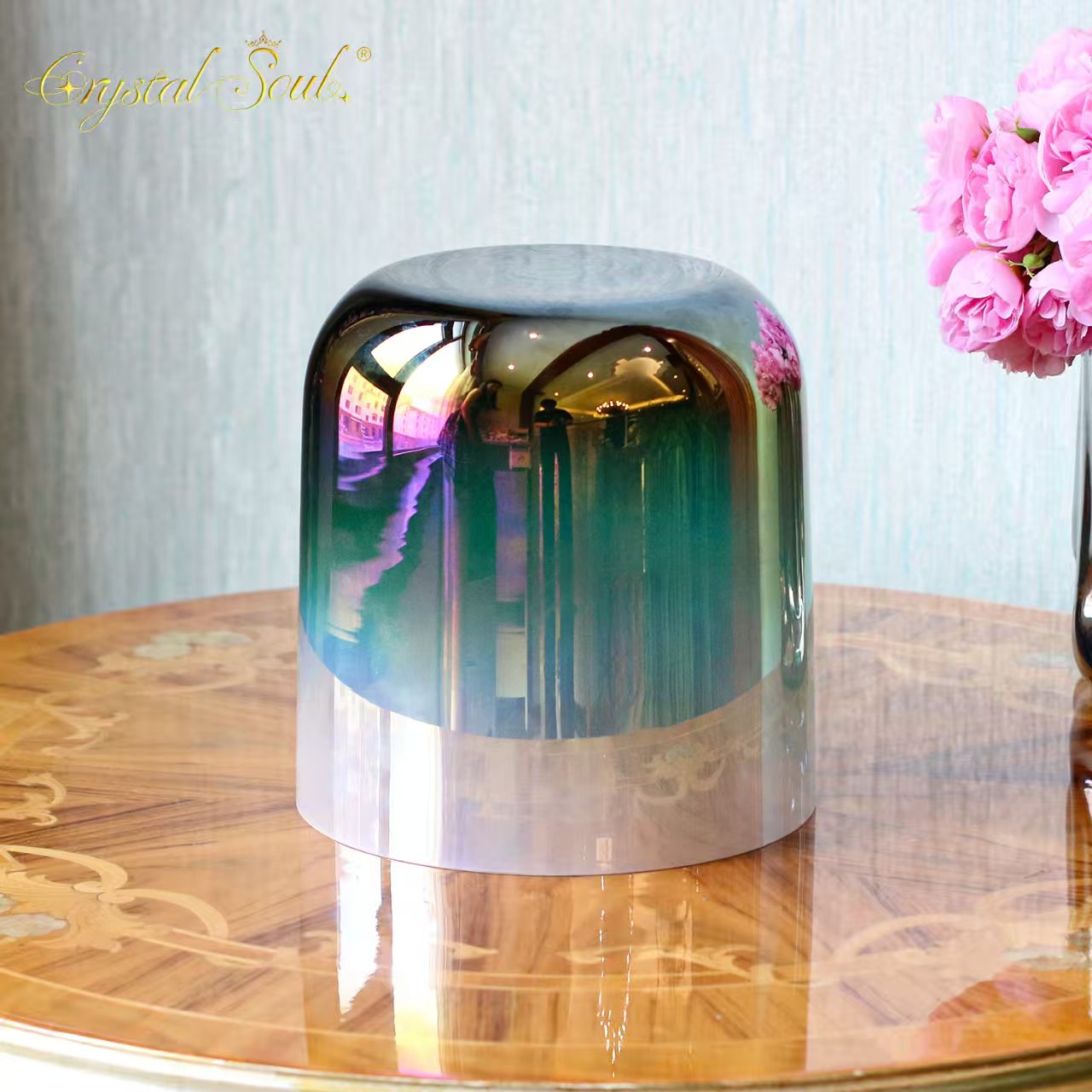 Crystal Soul Special Aurora Gradient Clear Alchemy Crystal Bowls