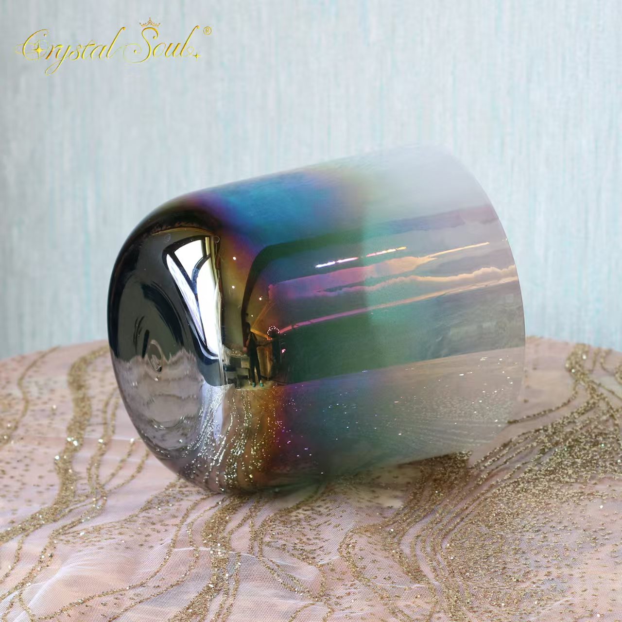 Crystal Soul Special Aurora Gradient Clear Alchemy Crystal Bowls
