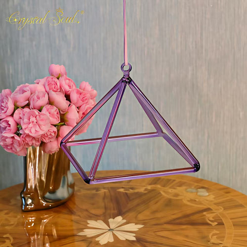 Crystal Soul Amethyst Transparent Crystal Singing Pyramid