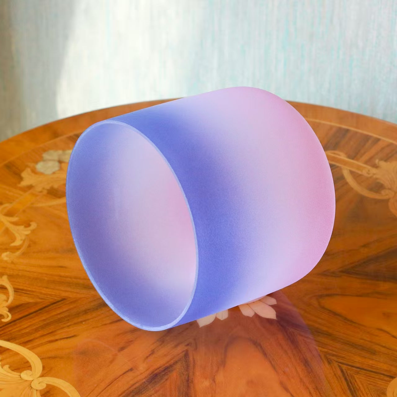 Crystal Soul Purple Powder Gradient Frosted Crystal Singing Bowl