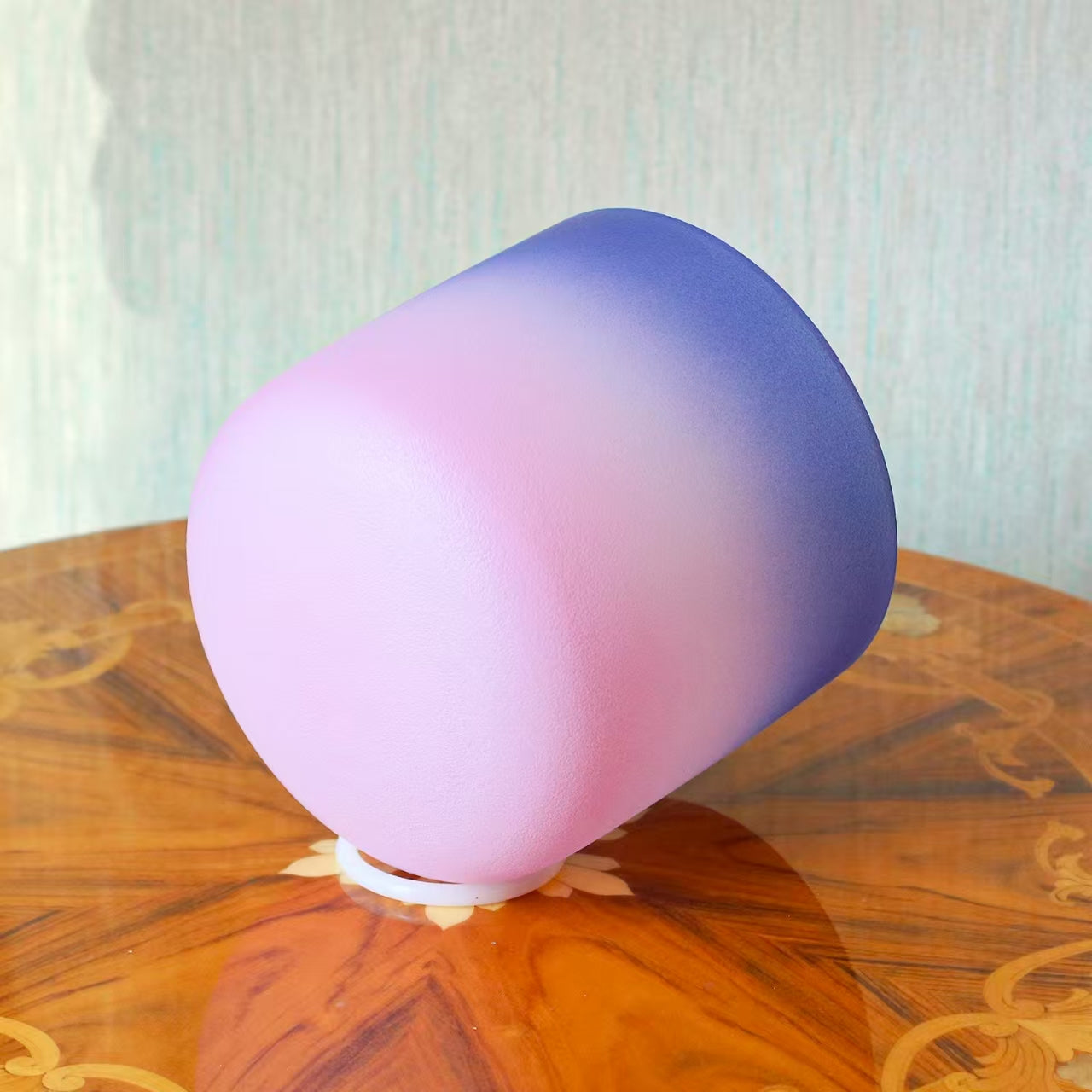 Crystal Soul Purple Powder Gradient Frosted Crystal Singing Bowl