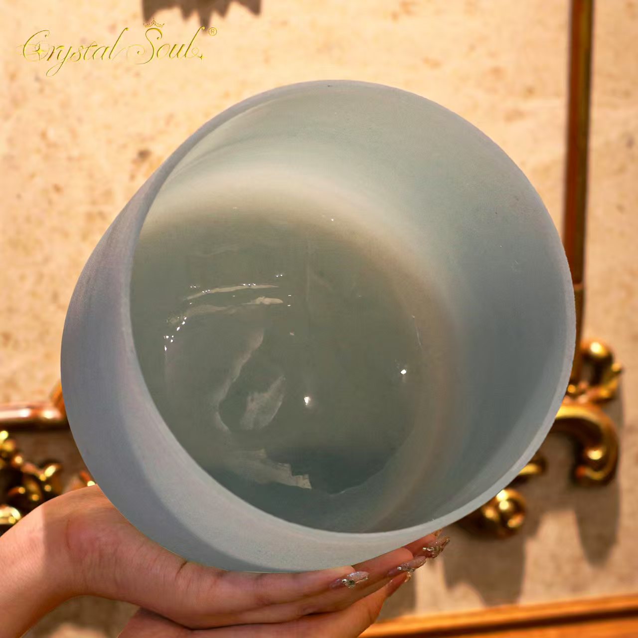 Crystal Soul High Quality Original Mineral Frosted Crystal Singing Bowl