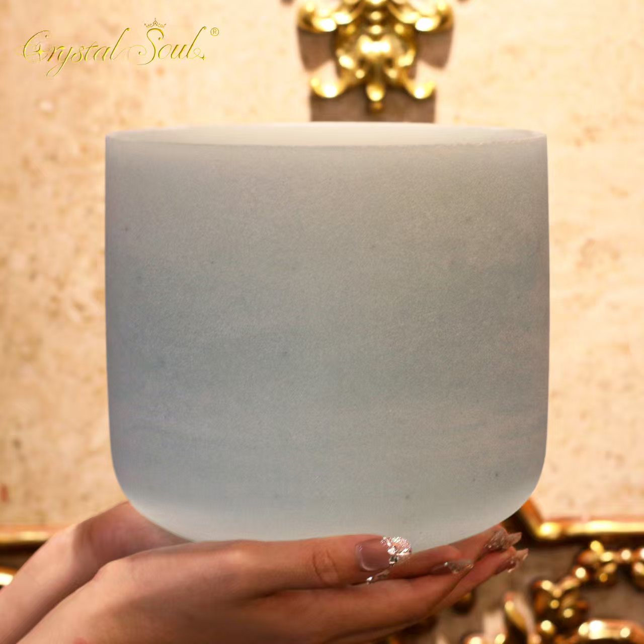 Crystal Soul High Quality Original Mineral Frosted Crystal Singing Bowl