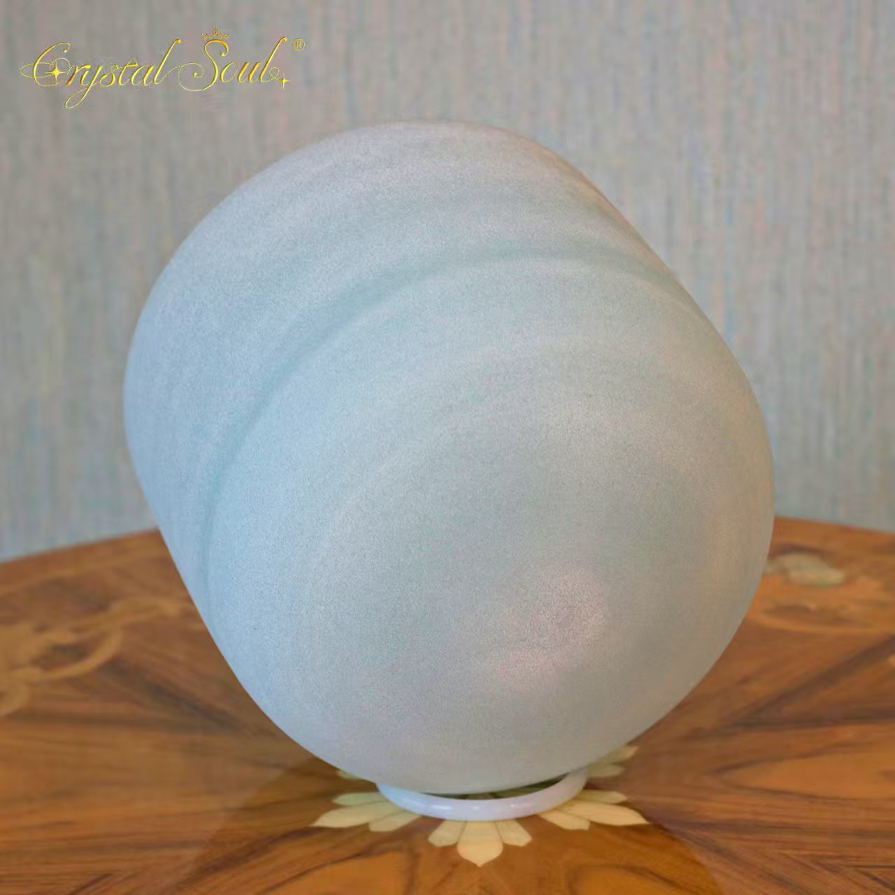 Crystal Soul High Quality Green Original Mineral Purple Frosted Crystal Singing Bowl Customized Octave