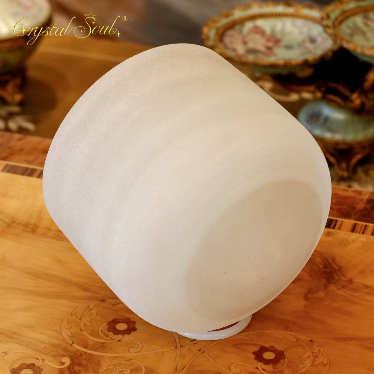 Crystal Soul High Quality Original Mineral Brown Frosted Crystal Singing Bowls