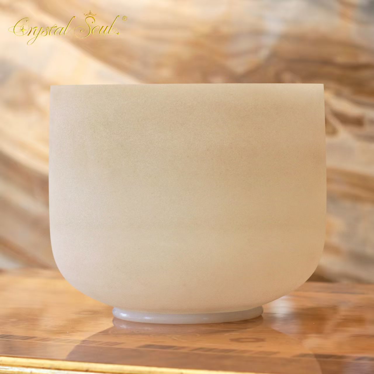Crystal Soul High Quality Original Mineral Brown Frosted Crystal Singing Bowls