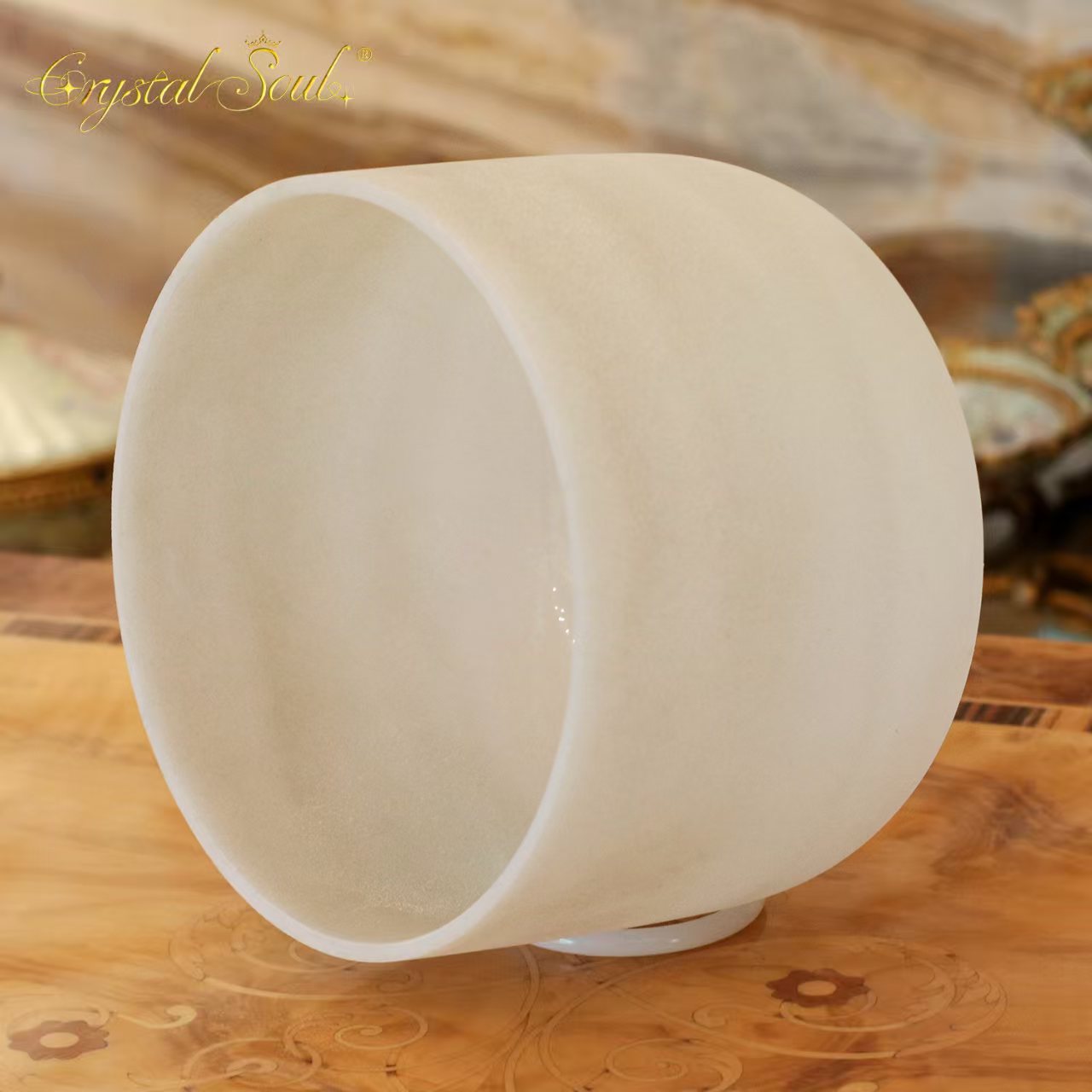 Crystal Soul High Quality Original Mineral Brown Frosted Crystal Singing Bowls