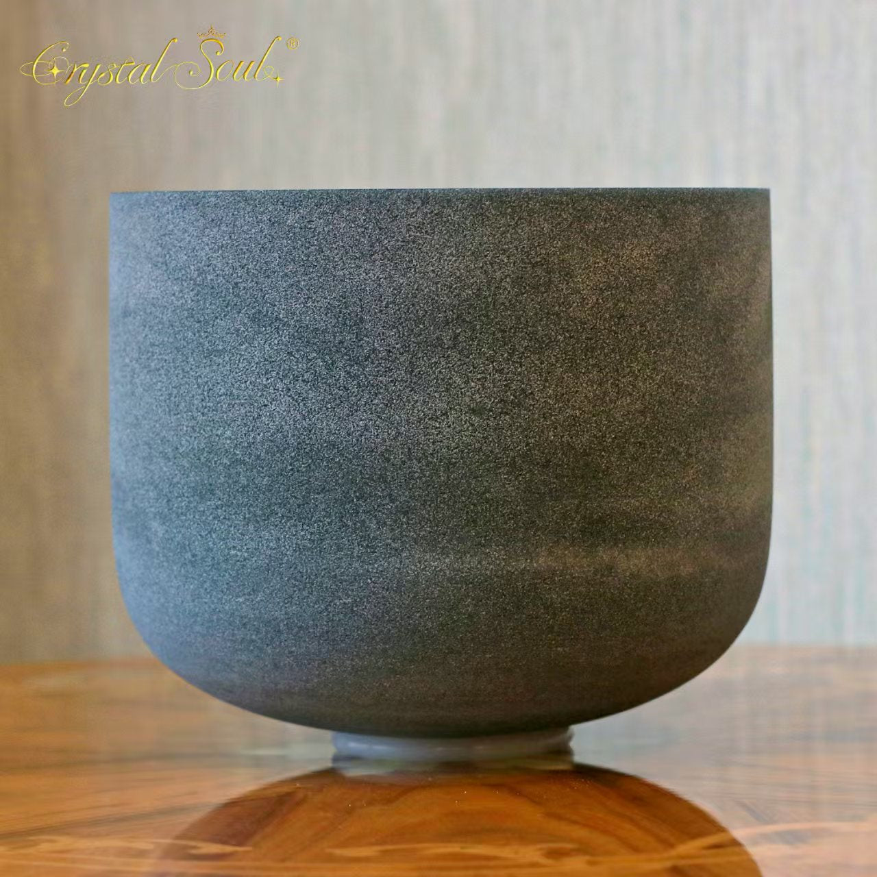 Crystal Soul High Quality Original Mineral Peacock Green Frosted Crystal Singing Bowl
