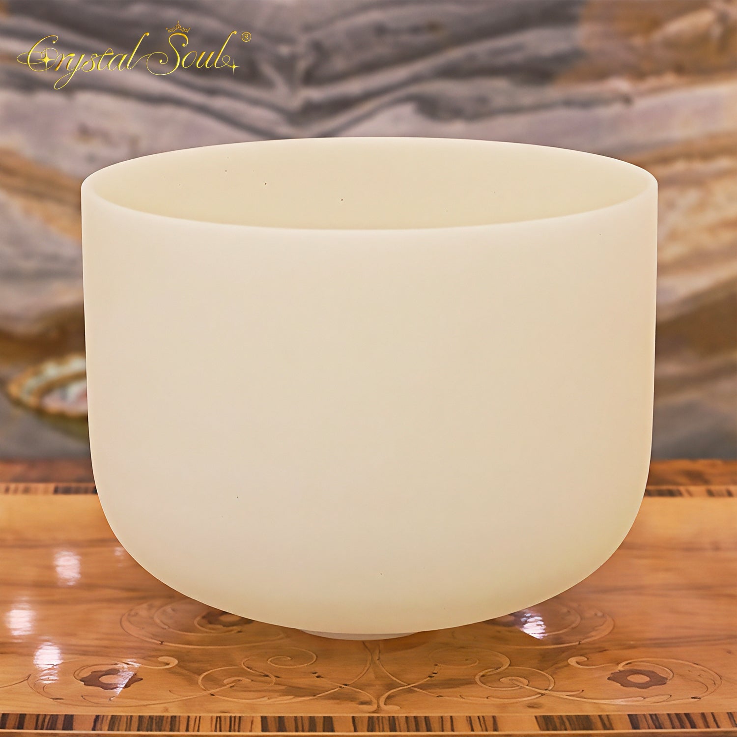 Crystal Soul High Quality Original Mineral Citrine Frosted Crystal Singing Bowl