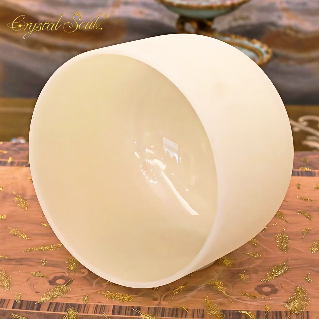Crystal Soul High Quality Original Mineral Citrine Frosted Crystal Singing Bowl