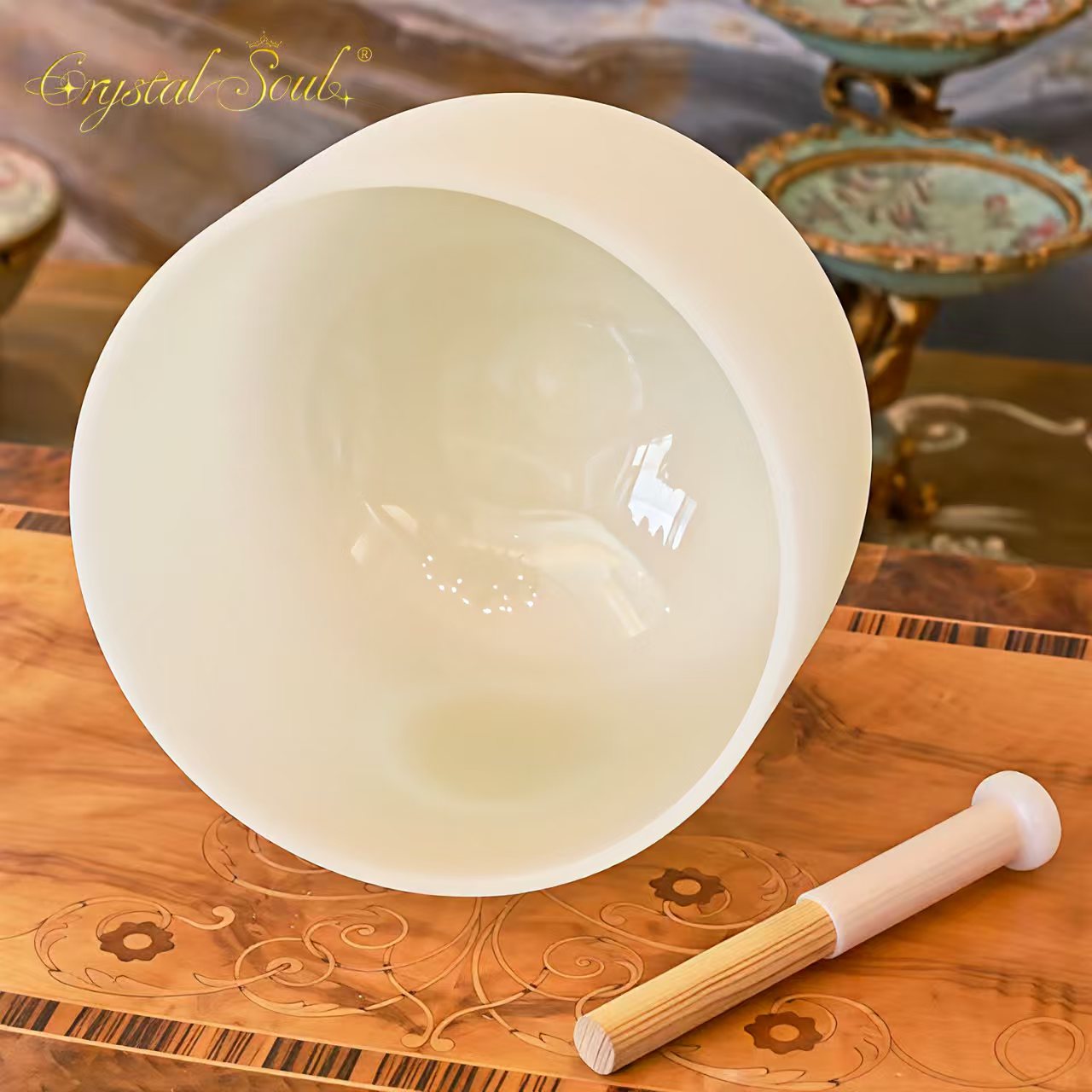 Crystal Soul High Quality Original Mineral Citrine Frosted Crystal Singing Bowl