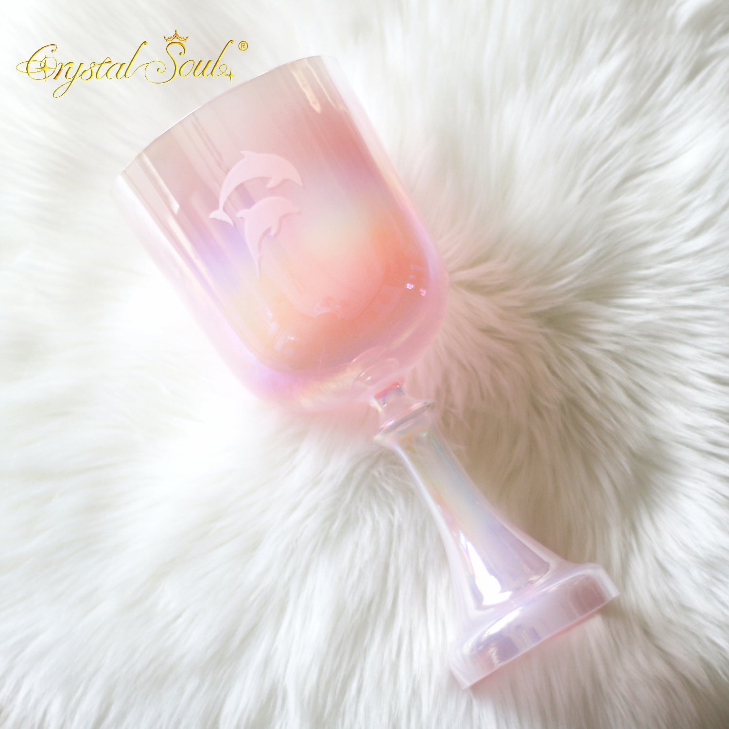 Crystal Soul High Quality Custom Engraved Pink Holy Grail Alchemy Crystal Bowl