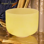 Crystal Soul Macaron Yellow Frosted Crystal Singing Bowl