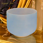 Crystal Soul Macaron Azure Frosted Crystal Singing Bowl