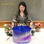 Crystal Soul High Quality Cosmic Purple Aurora Alchemy Crystal Bowl Customizable 18"