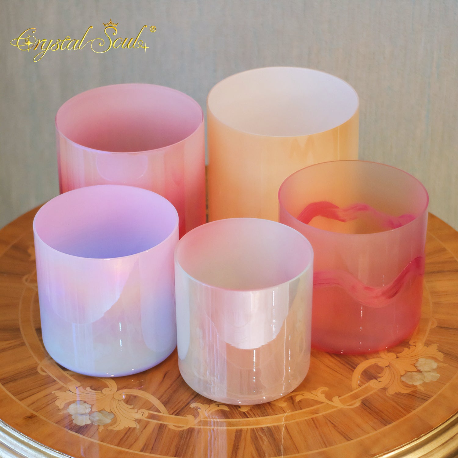 Crystal Soul 2026 New Model Alchemy Crystal Bowl Harmony Collection Five Note Set