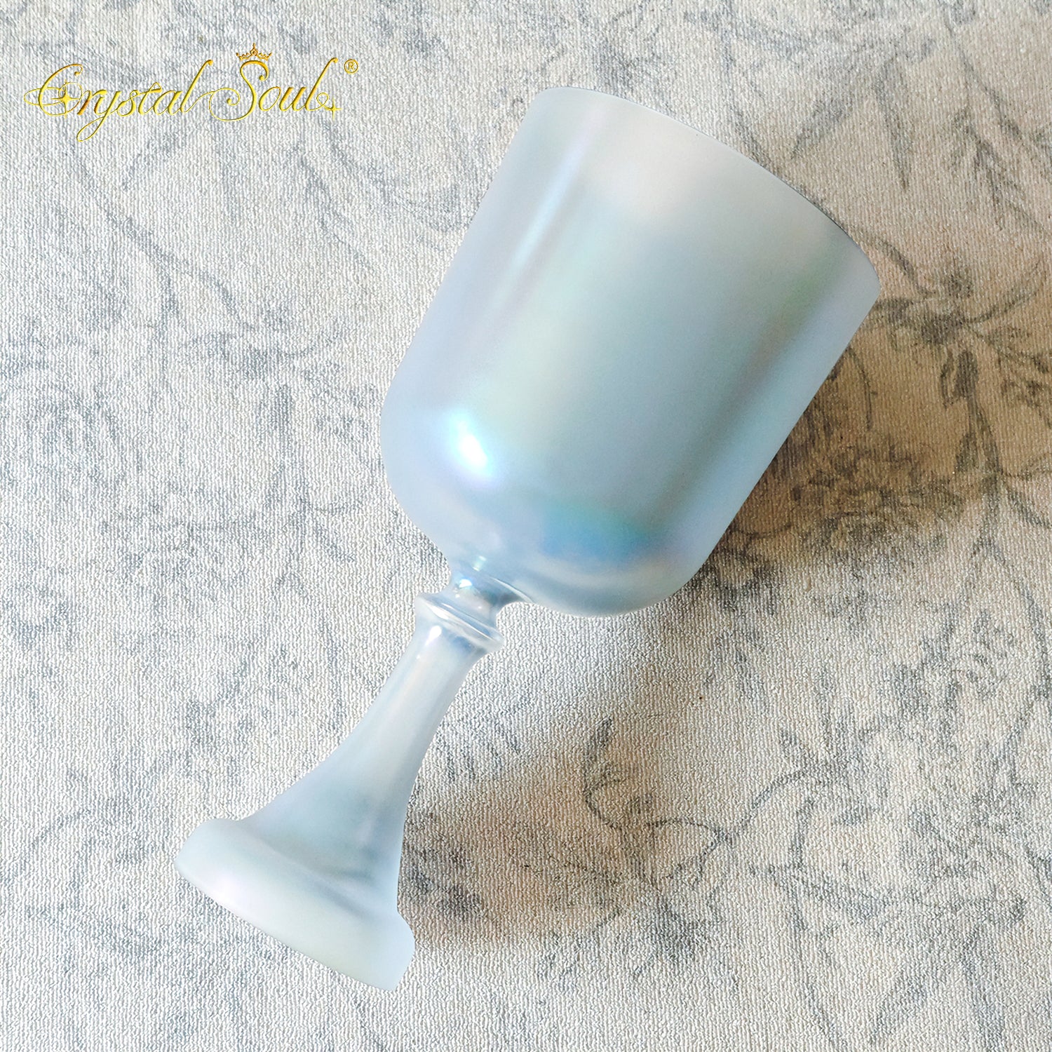 Crystal Soul Mist-Blue Aurora Frosted Holy Grail Alchemy Crystal Bowl