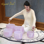Crystal Soul New Exclusive Design Amethyst Alchemy Crystal Bowl Harmony Set