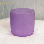Crystal Soul Macaron Purple Frosted Crystal Singing Bowl